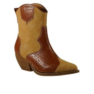 ARider girl Eden women’s western cowgirl boots croco print pointed toe boots 8